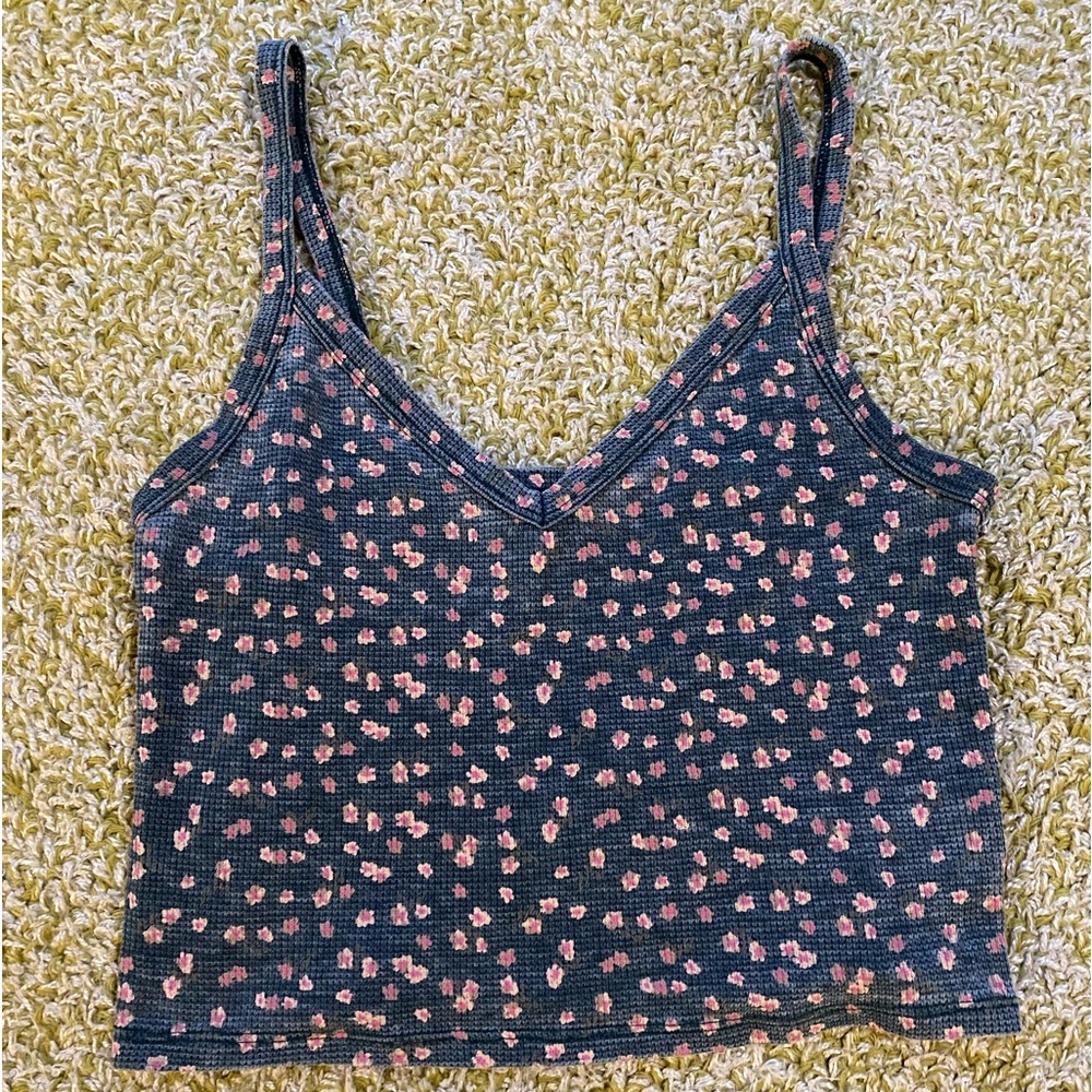 American Eagle Floral Cropped Tank -MEDIUM